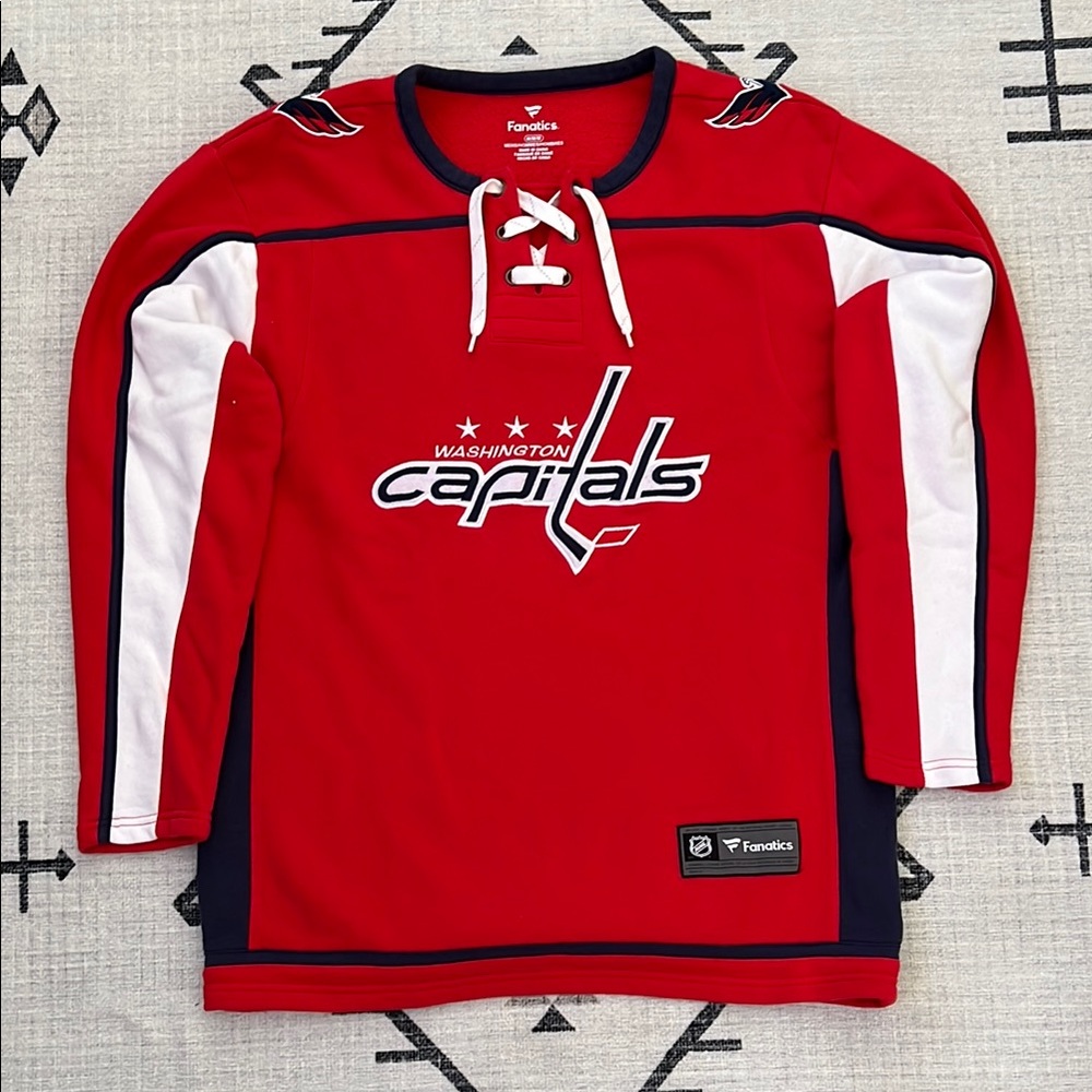 Fanatics Red Washington Capitals Pullover Sweatshirt